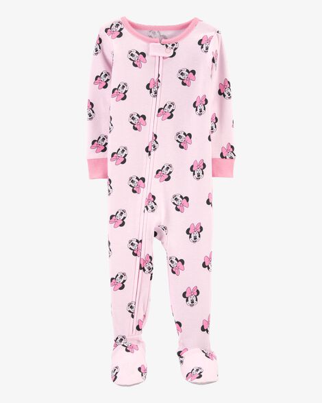  Product image 1 of Toddler 1-Piece Minnie Mouse 100%  Cotton Footie Pajamas