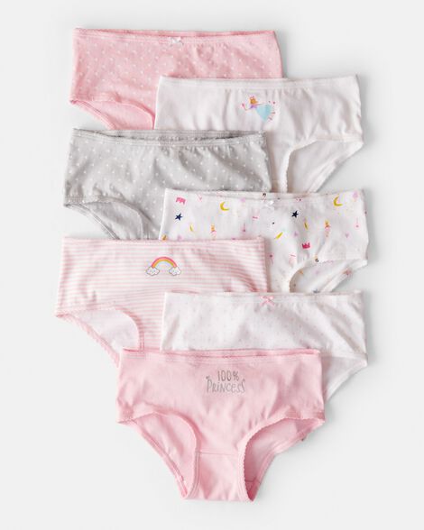 girls 7-pack princess print brief underwear
