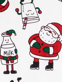 Beige Santa - 2-Piece Santa Cookies Fleece Coat-Style Pajamas, Selected