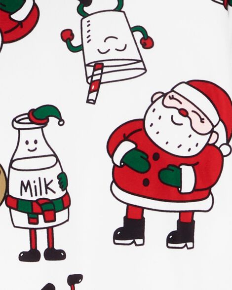  Product image 2 of 2-Piece Santa Cookies Fleece Coat-Style Pajamas
