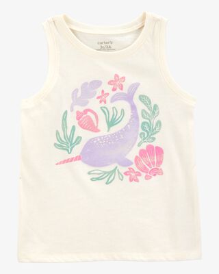 Product image 1 of Toddler Narwhal Vintage Muscle Tank