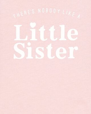 Product image 2 of Baby Little Sister Short-Sleeve Bodysuit - Pink