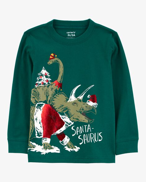  Product image 1 of Toddler Christmas Dinosaur Graphic Tee