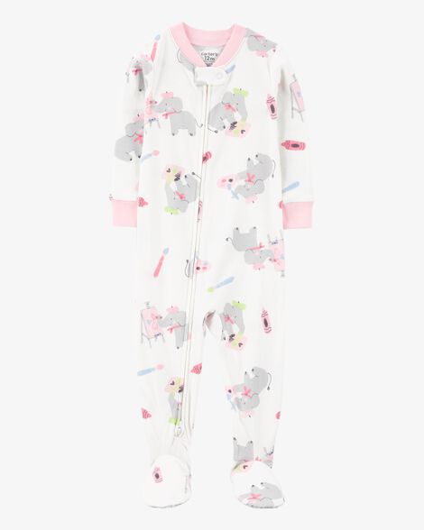  Product image 1 of Baby 1-Piece Elephant 100% Snug Fit Cotton Footie Pajamas