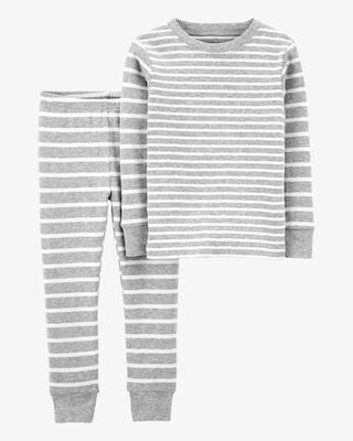 Product image 1 of Kid 2-Piece Striped 100% Snug Fit Cotton Pajamas