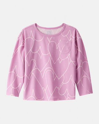 Toddler Girl Unicorn Print Long-Sleeve Top - Blue