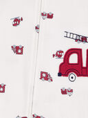 Baby 1-Piece Firetruck 100% Snug Fit Cotton Footie Pajamas