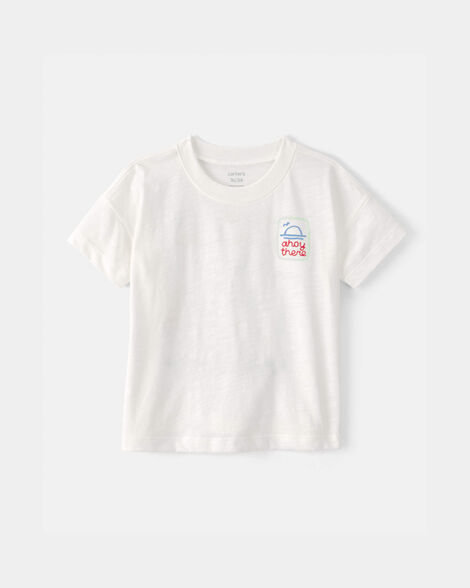 toddler 'ahoy there' graphic tee - white