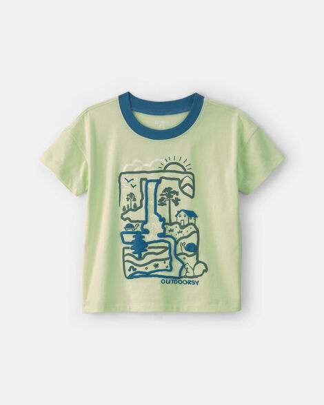 toddler boy 'outdoorsy' graphic tee - green