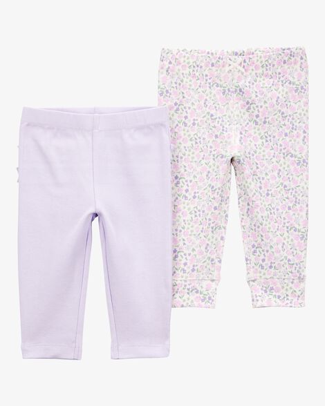 Product image 1 of Baby 2-Pack Foral Pull-On Pants