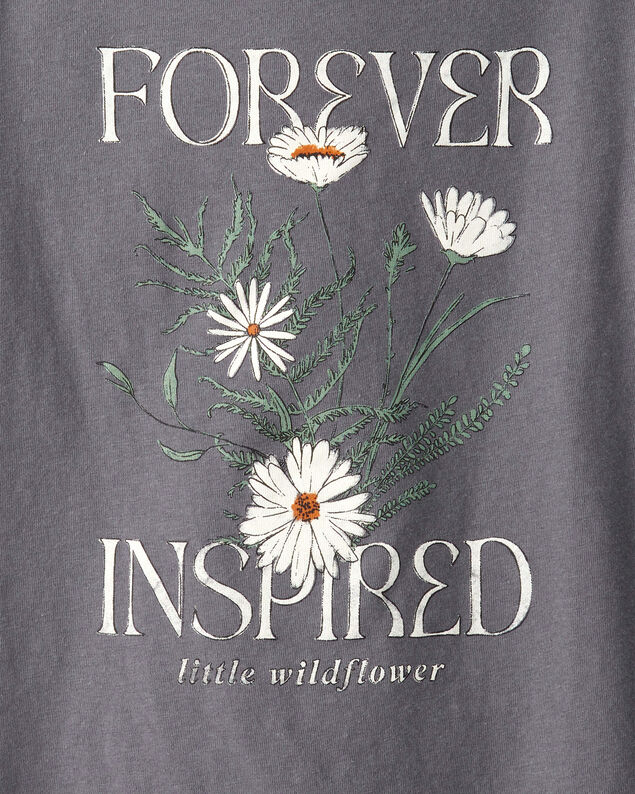Product image 2 of Girls Wildflower Long-Sleeve Graphic Tee - Grey