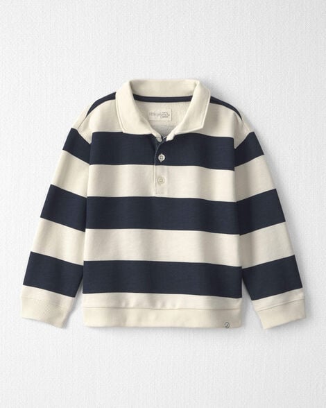Toddler Boy Organic Cotton French Terry Rugby Polo