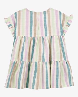 Product image 2 of Baby Striped Linen Look-Alike Tiered Dress