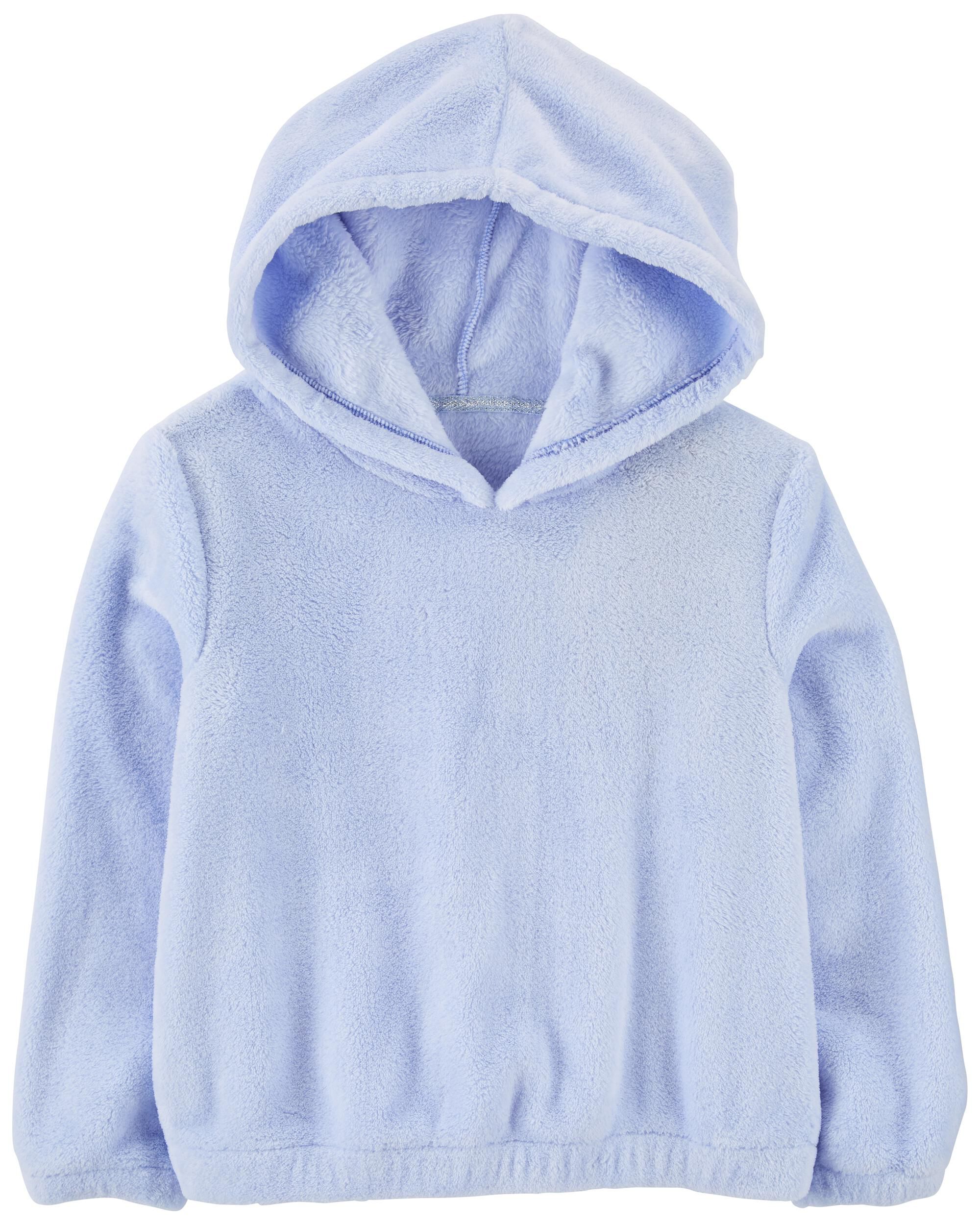 Blue Kid Fuzzy Pullover Hoodie 