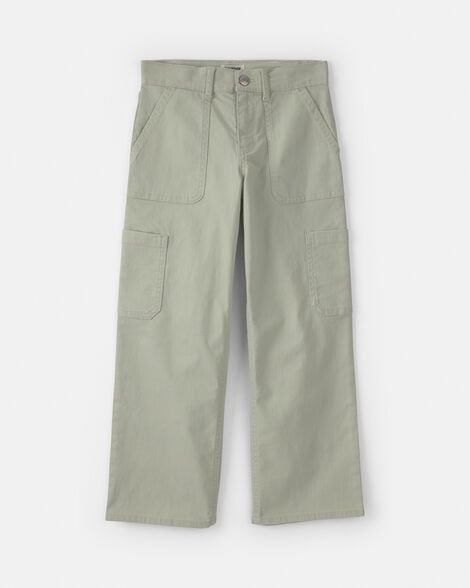 Girls Straight-Leg Cargo Pants - Green
