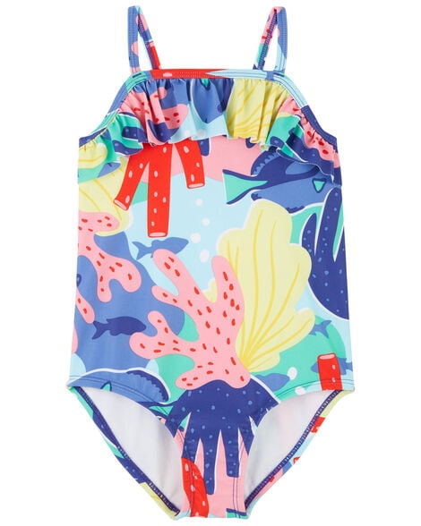 Product image 1 of Toddler 1-Piece Coral Swimsuit