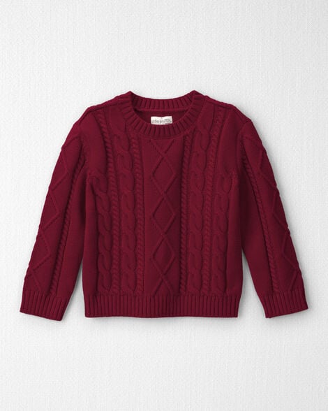 Toddler Organic Cotton Cable Knit Sweater