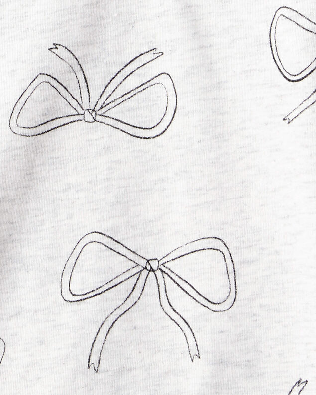 Product image 2 of Girls Bow Print Long-Sleeve Top - Grey