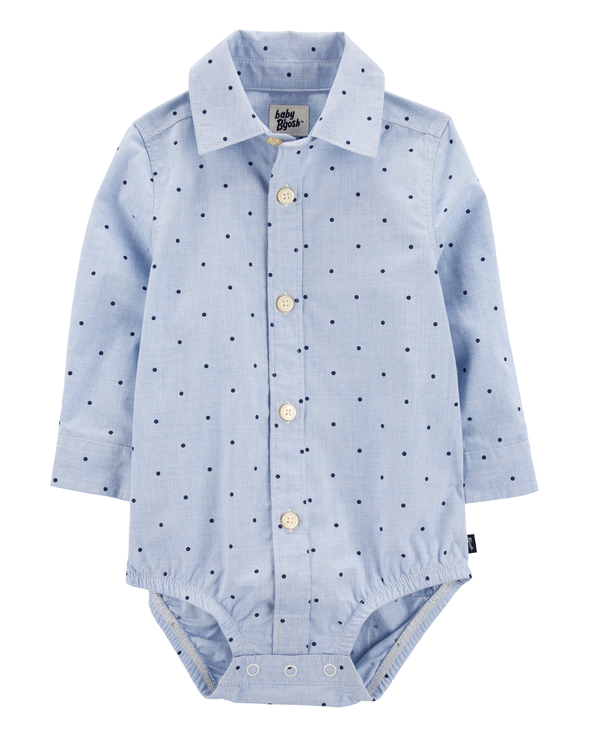 Baby Polka-Dot Button-Front Bodysuit