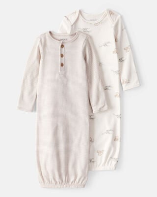 Baby Bunny Striped Long-Sleeve Wearable Blanket - Pink