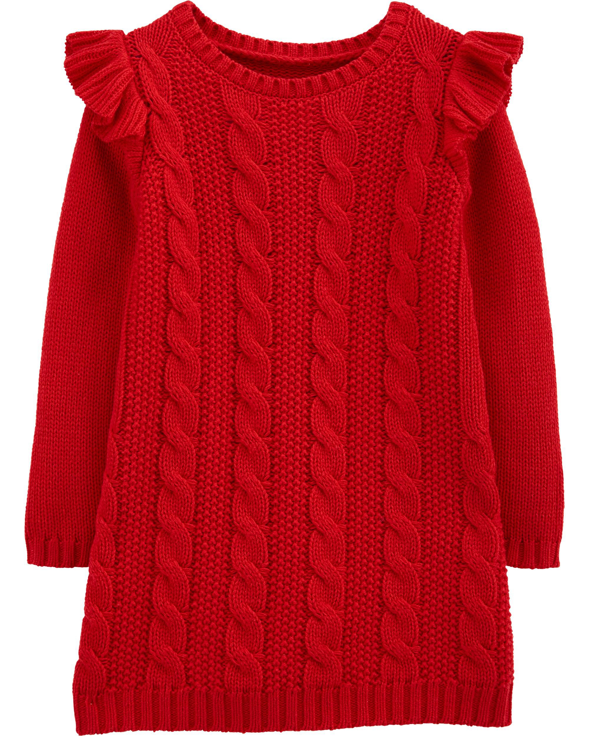 Baby girl cable knit sweater dress clearance