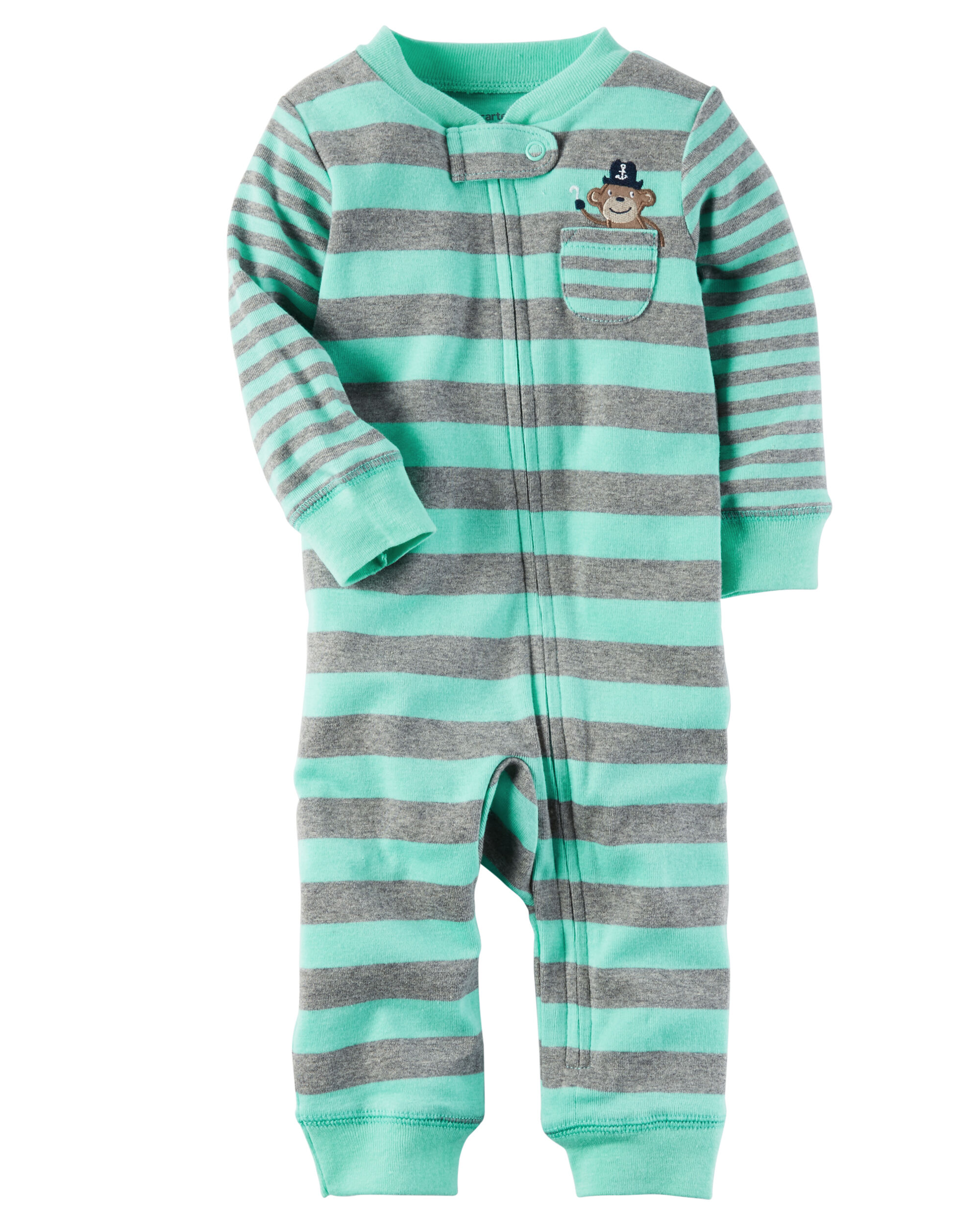 footless zip pajamas