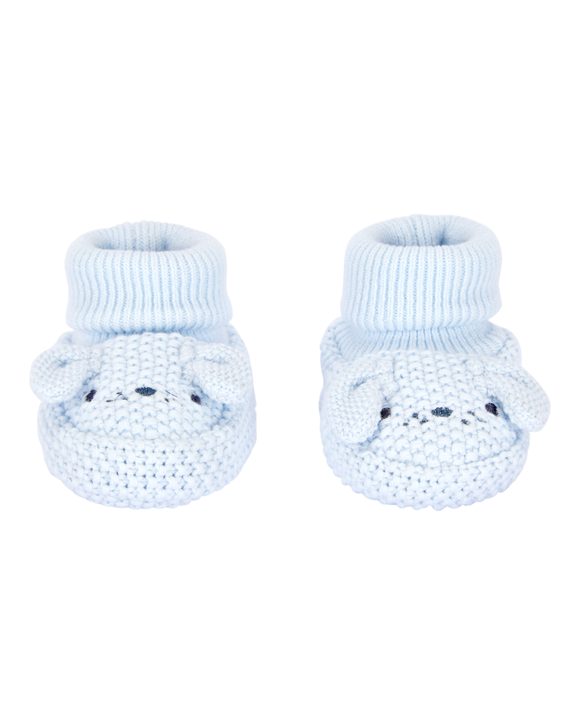 Baby Puppy Crochet Booties - Blue