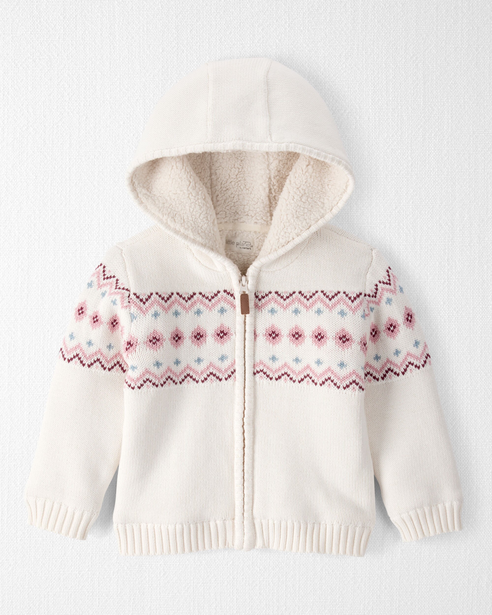 Toddler Girl Organic Cotton Fair Isle Sweater Knit