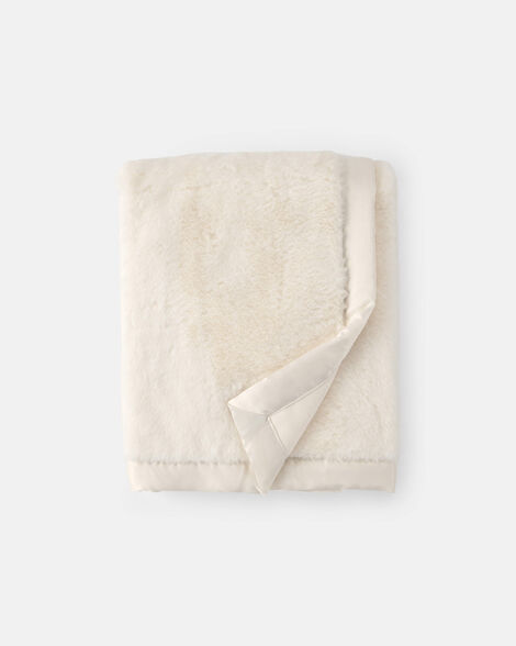 baby plush blanket - cream