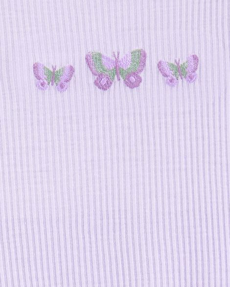 Product image 2 of Girls Butterfly Loose Fit 2-Piece Pajamas - Purple