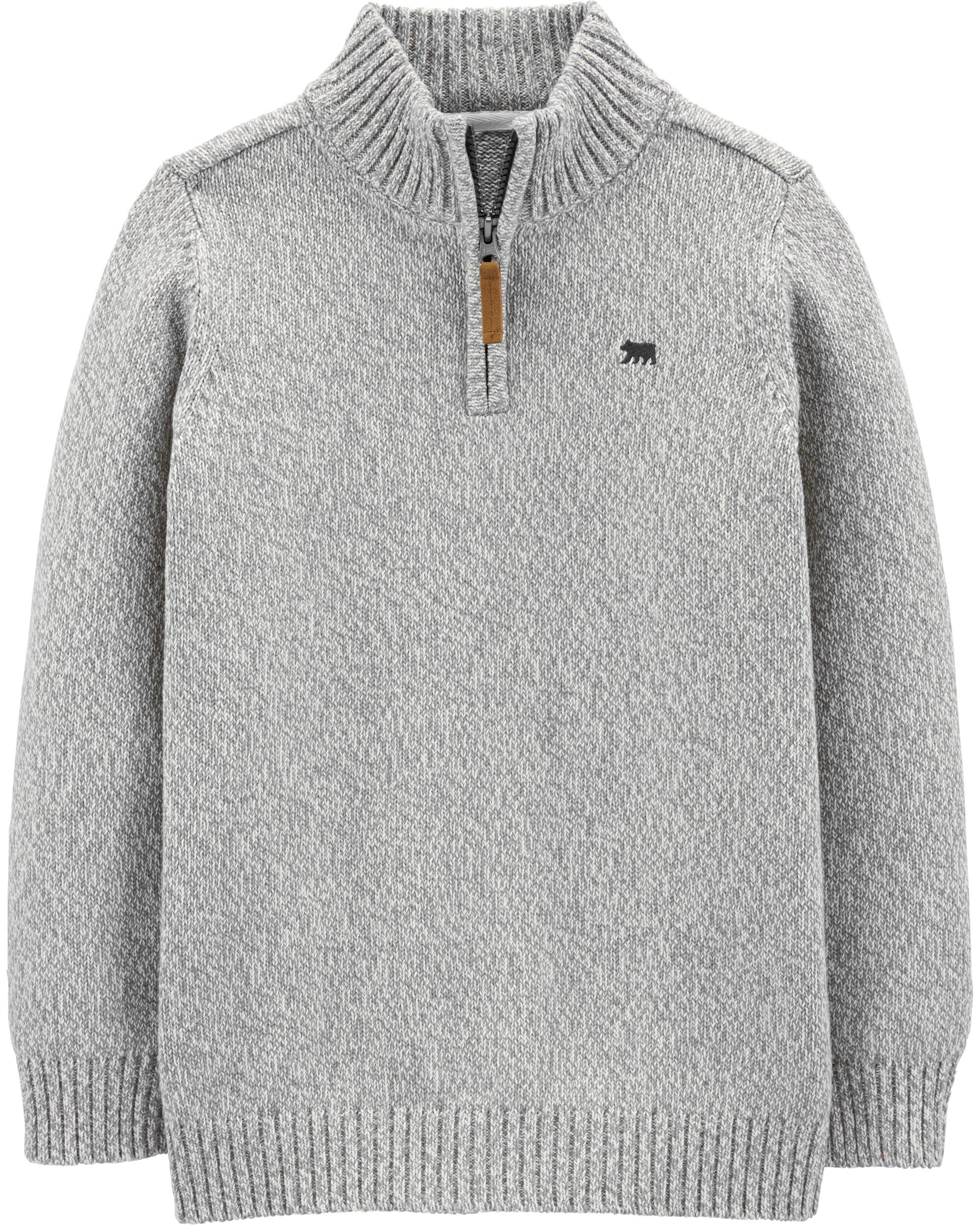 pullover sweater with zipper