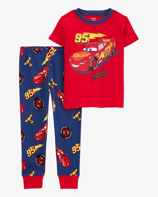 Product image 1 of Toddler Cars Snug Fit Cotton 2-Piece Pajamas - Red