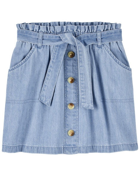 Product image 1 of Kid Paperbag Belted Button-Front Skirt