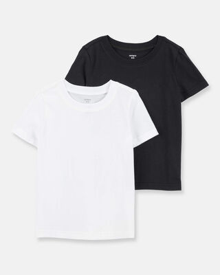 Product image 1 of Boys 2-Pack Short-Sleeve Undershirts - Black/White