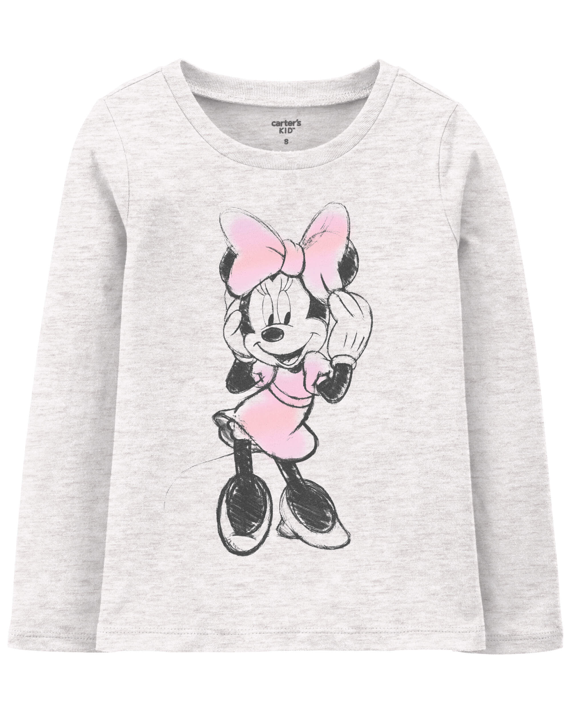[KIJUN x DISNEY] Minnie Hands_Tee ★大人気★ Disney Collection Little & Big Kid Girls Crew Neck Short