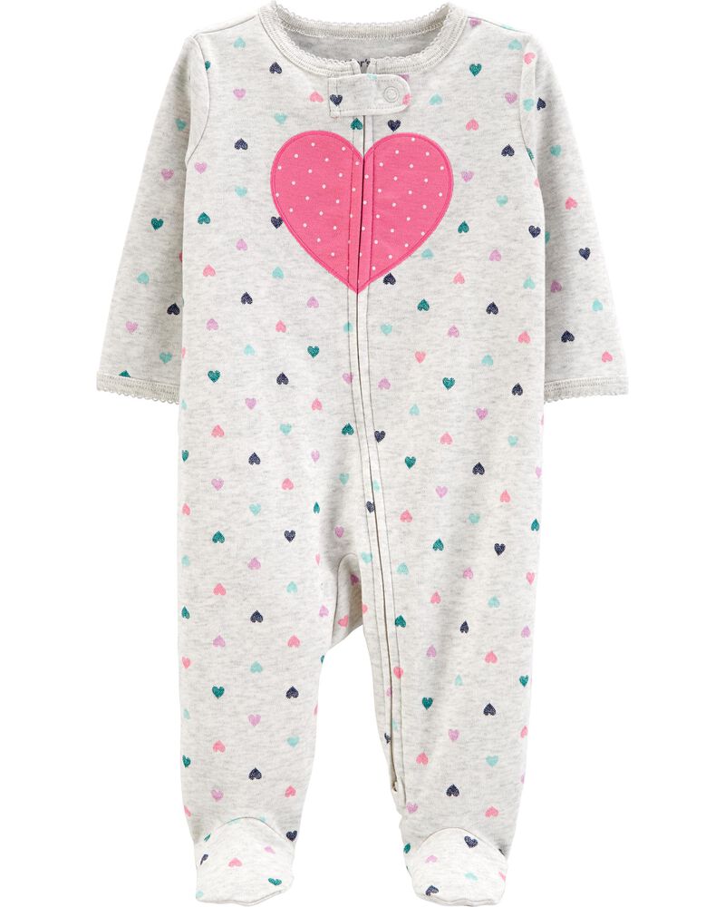 Heart 2 Way Zip Cotton Sleep Play Carters Com