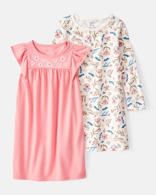 Product image 1 of Kid 2-Pack Floral Bunnies Nightgowns