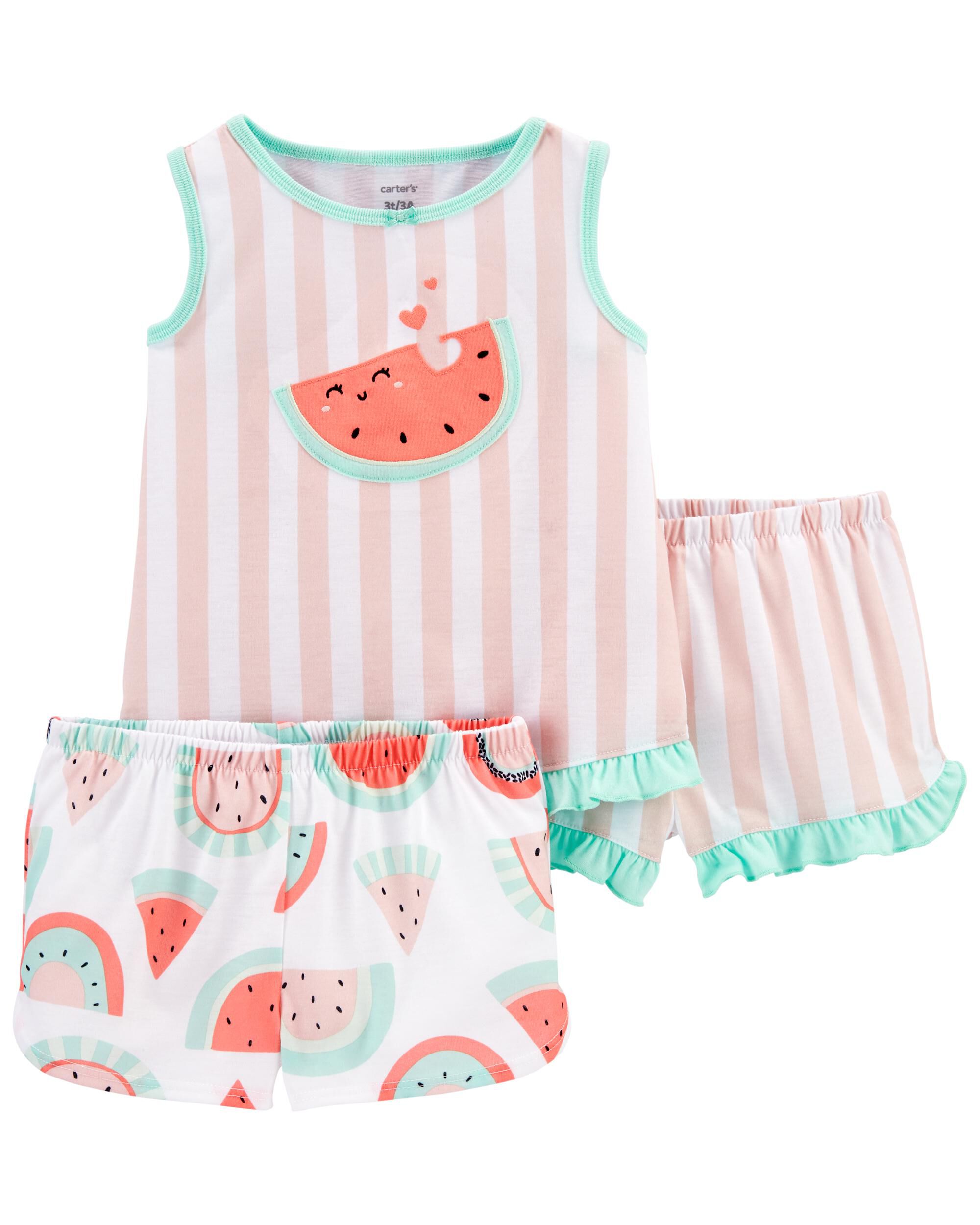 *CLEARANCE* 3-Piece Watermelon Loose Fit PJs