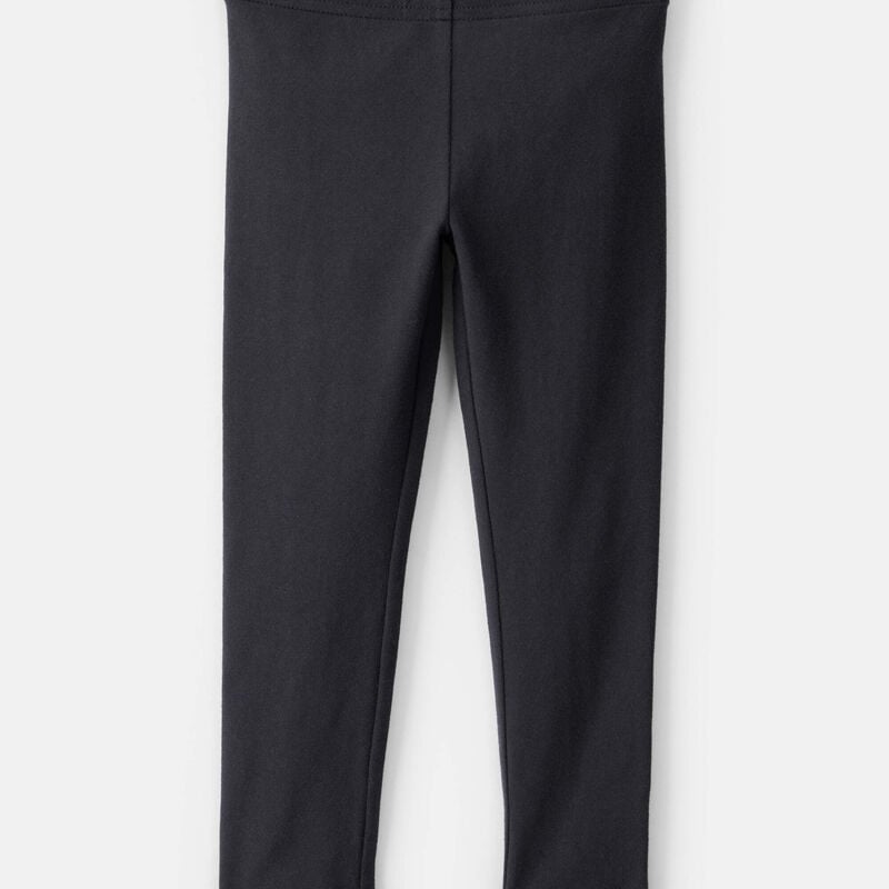 Toddler Girl Cotton Stretch Leggings - Black
