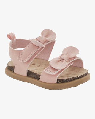 Product image 1 of Every Step® First Walker Bow Faux Cork Sandals - Pink