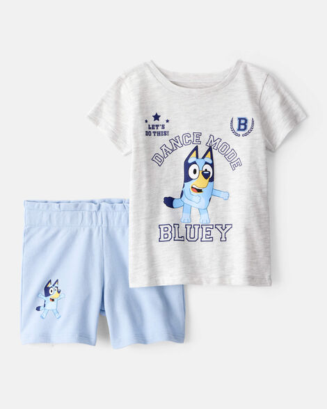 baby girl 2-piece "dance mode" bluey outfit set