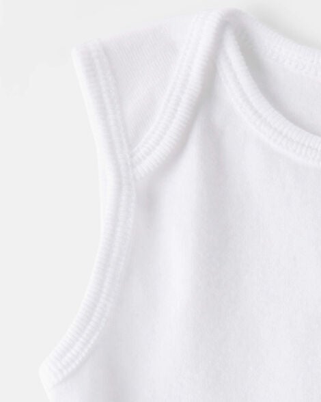  Product image 3 of Baby 5-Pack Sleeveless Bodysuits - White
