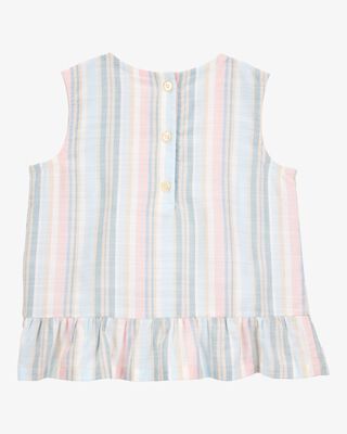 Product image 2 of Toddler Striped Sleeveless Linen Look-Alike Fashion Top