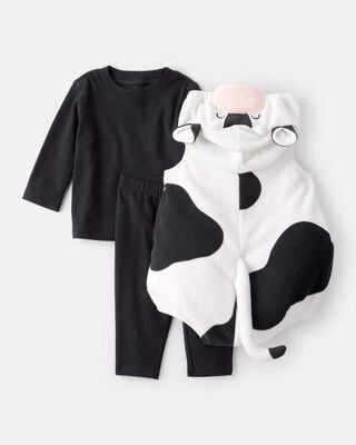 Product image 2 of Baby 3-Piece Cow Halloween Costume - Black/White