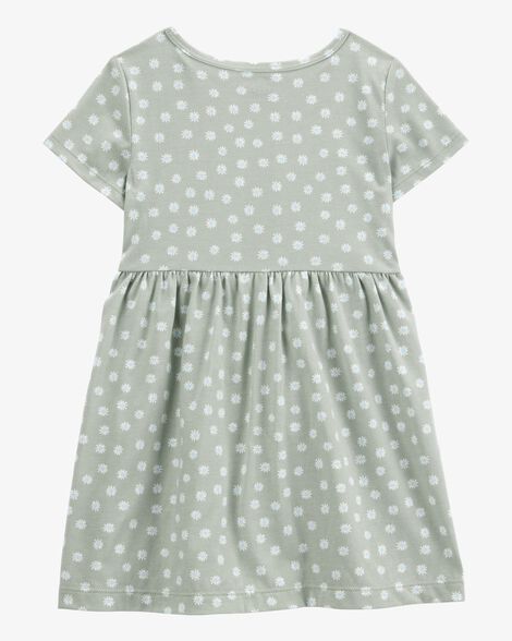  Product image 2 of Toddler Floral Short-Sleeve Dress - Green