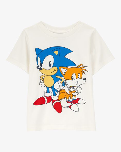 Product image 1 of Toddler Sonic The Hedgehog Short-Sleeve Graphic Tee - Cream