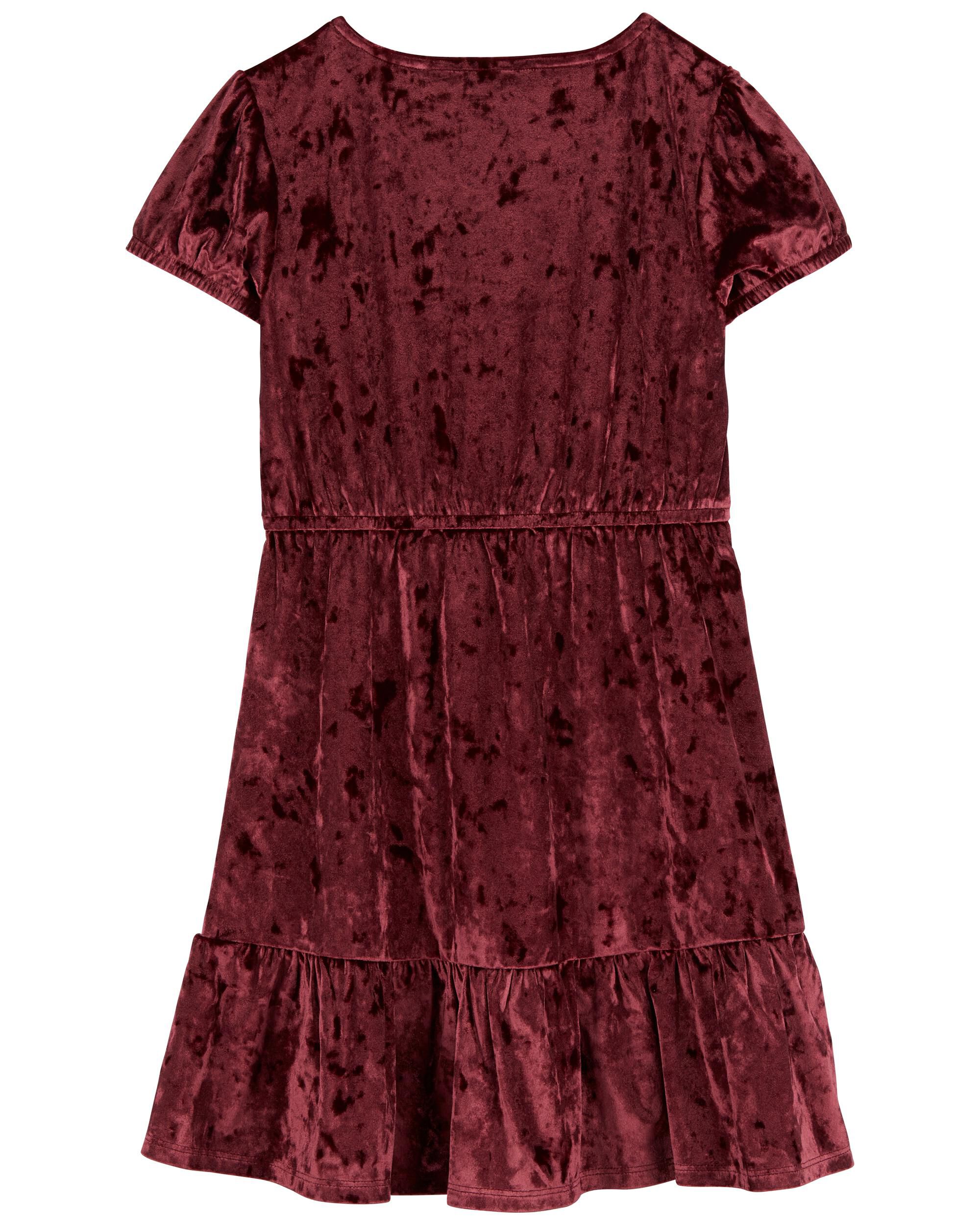 Kid Velour Puff Sleeve Dress OshKosh Carter s