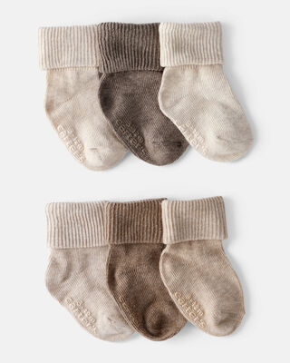 Product image 1 of Baby 6-Pack Ankle Socks - Brown
