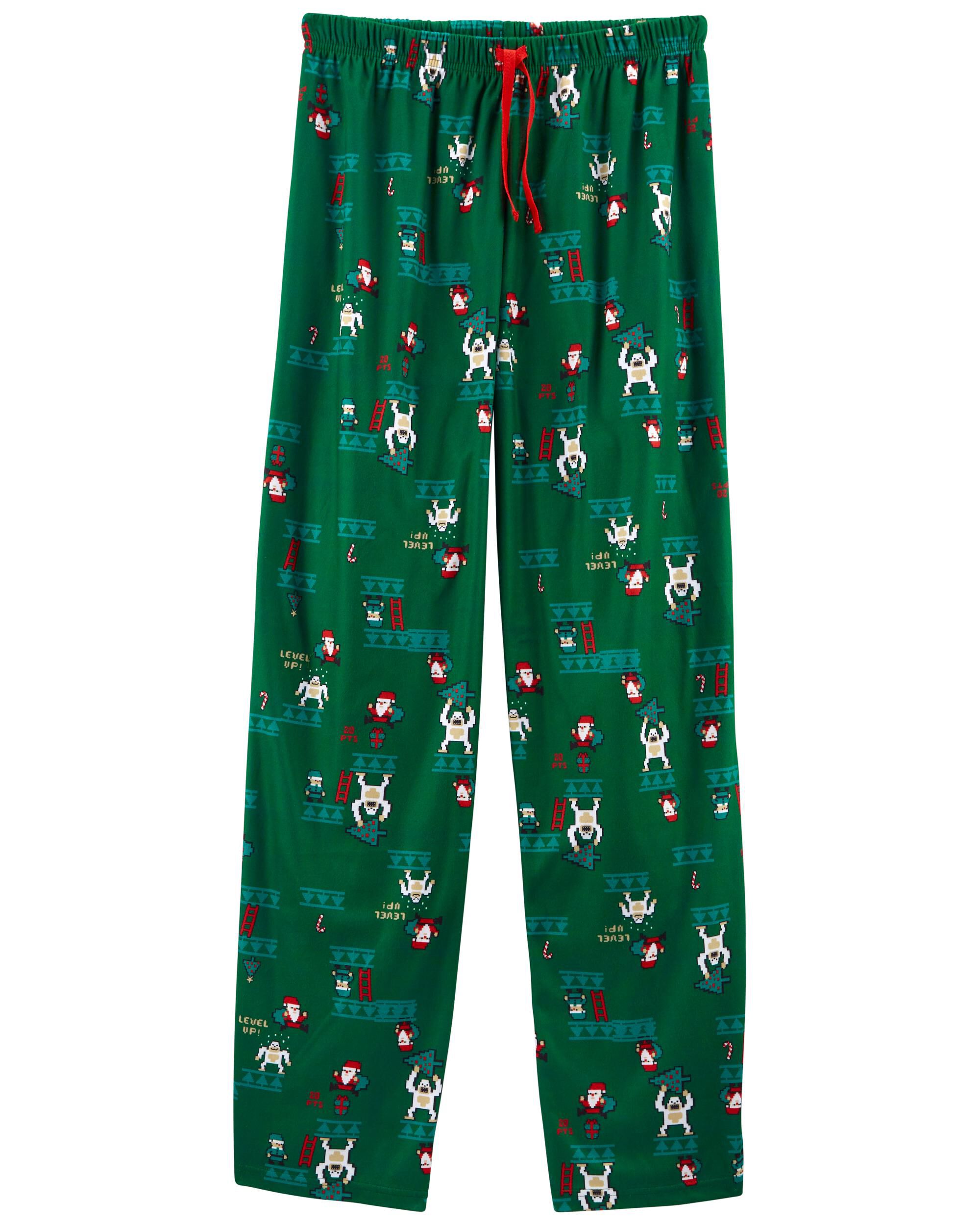 Christmas fleece pajama bottoms hotsell