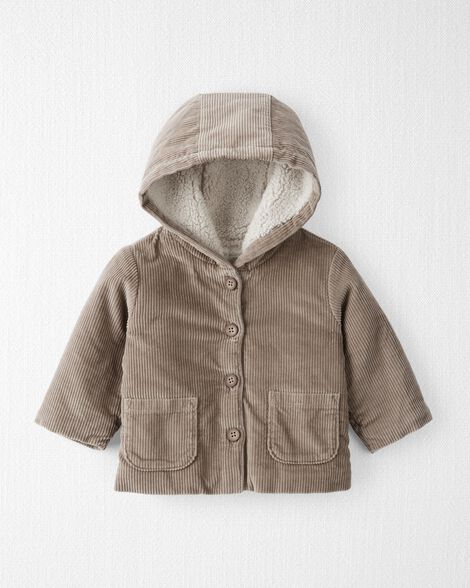 Baby Sherpa Lined Corduroy Jacket Made With Organic Cotton and 